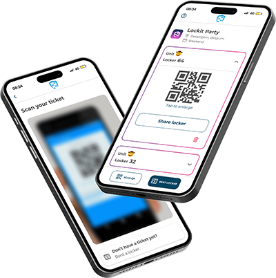 Mockup van de Lockit-klantapp